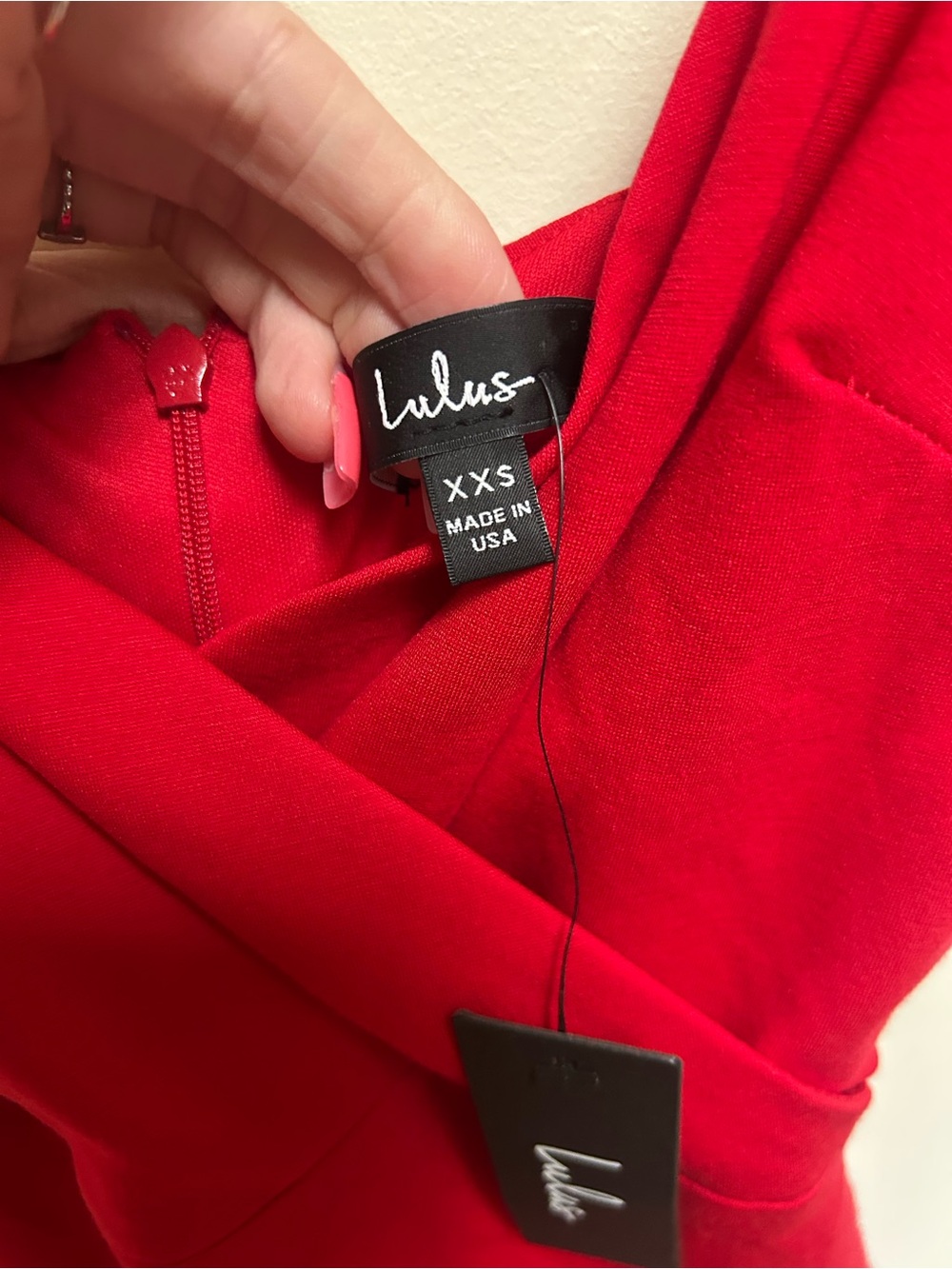 Lulu’s Red Ruffle-Hem Dress - Picture 3 of 3